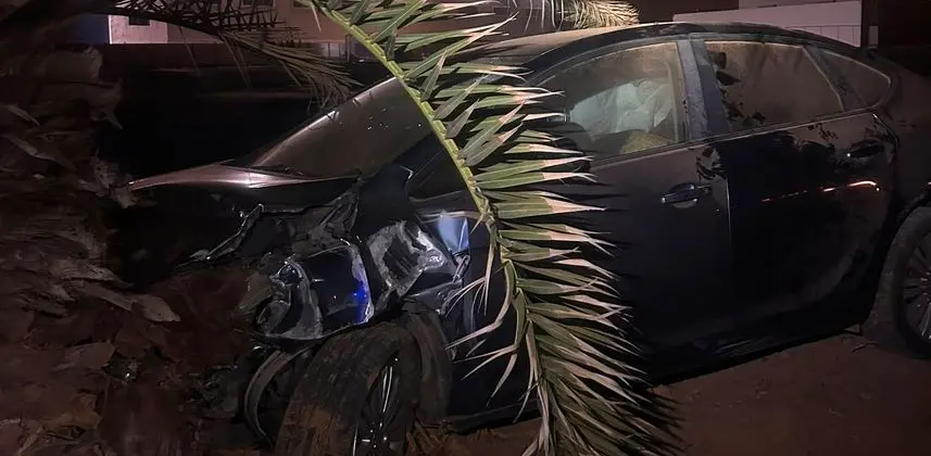Estado en el que qued&oacute; el coche siniestrado.