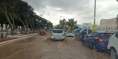 Imagen de la anterior tormenta que cayó sobre Arrecife