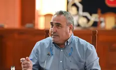 Ángel Vázquez en una rueda de prensa de archivo.