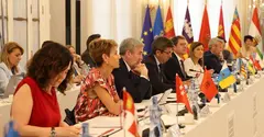 Fernando Clavijo este viernes durante el encuentro.