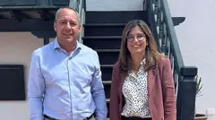 Juan Monzón con Lorena Martín