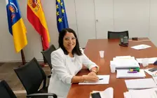 Karina Centeno en una imagen de archivo de cuando era concejal en Yaiza. 