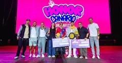 Autoridades con ganadores del LZ Urban Contest