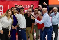 Marcos Bergaz con su equipo de Teguise.