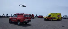 Imagen de parte del impresionante despliegue que se realizó para poder llevar a cabo el rescate