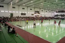 Pabellón de San Bartolomé durante  el último derbi contra el San José Obrero.