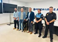 Momento de unos ejercicios de adiestramiento con un equipo especializado