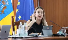 María Dolores Corujo en el pleno del Cabildo.