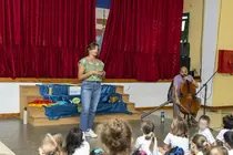 Olivia Duque en el CEIP Dr. Alfonso Spínola.