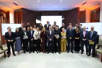 Autoridades y premiados en los Premios Gastronómicos Mesa Abierta en su VIII edición.