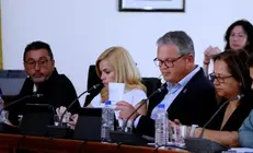 Imagen de archivo de los concejales del PSOE durante un pleno en Arrecife.