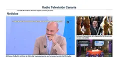 Imagen de la página oficial de la Radio Televisión Canaria de este martes. 
