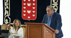 Ángel Vázquez este martes durante su discurso.