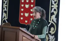 Ariagona González este martes durante su intervención en el Debate.