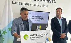 Yoné Caraballo en la rueda de prensa
