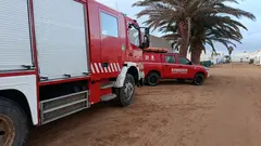 Bomberos del Consorcio de Seguridad y Emergencias en La Graciosa.