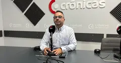 Echedey Eugenio en una reciente visita a los estudios de Crónicas Radio