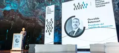 Oswaldo Betancort en la inauguración del acto de adopción de la Carta Mundial del Turismo Sostenible +30
