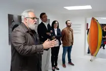 Félix Hormiga junto a Pedro San Ginés y Echedey Eugenio.