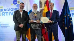 Polí Suárez junto a Francisco Rivero Vega.