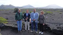 Samuel Martín y Mariano Zapata en su visita al Parque Natural de los Volcanes.