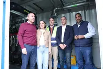 Oswaldo Betancort, Narvay Quintero, Samuel Martín y Migdalia Machín en la Inauguración Desaladora para agua de riego en Lanzarote.