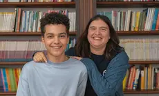 Noel con la coordinadora, Yurena Fernández.