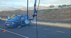 Veh&iacute;culo implicado en el accidente.