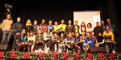 Imagen de los participantes y los ganadores en las pruebas populares de Tinajo