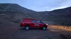 Imagen del veh&iacute;culo utilizado por los bomberos para el rescate.