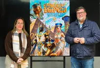 Isidro P&eacute;rez junto a Estefan&iacute;a Luzardo en la presentaci&oacute;n del Carnaval.