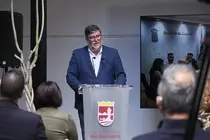 Isidro P&eacute;rez en la rueda de prensa de presentaci&oacute;n del Plan General.