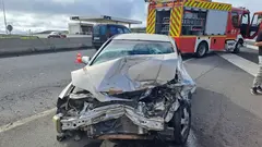 As&iacute; qued&oacute; uno de los veh&iacute;culos siniestrados