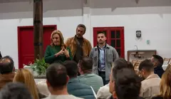 Cristina Valido junto a Pedro San Gin&eacute;s y David Toledo. 