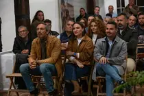 Migdalia Machín junto a Pedro San Ginés y David Toledo.