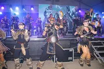El grupo Ritmos del Sur durante la presentaci&oacute;n del Carnaval de Yaiza.