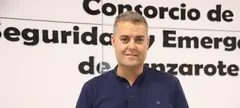 Francisco Javier Aparicio en la sede del Consorcio de Seguridad y Emergencias de Lanzarote. 