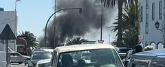 Imagen del incendio del veh&iacute;culo