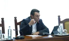 &Oacute;scar Noda durante un pleno del Cabildo