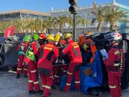 Equipo de bomberos Lanzarote realizando un ejercicio de excarcelación (1)