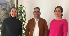 Maite Corujo, Echedey Eugenio y la psicóloga responsable del proyecto.