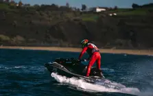 Daniel Hern&aacute;ndez durante el desarrollo de las pruebas en Getaria.