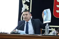 Oswaldo Betancort en el Pleno del Cabildo.