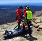 Imagen del momento del peligroso rescate