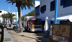 Imagen del momento de la actuaci&oacute;n de los bomberos