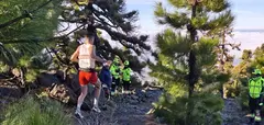 Equipo de EMERLAN desplegado durante la Transvulcania.