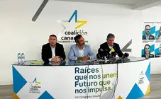 Oswaldo Betancort, Pedro San Gin&eacute;s y Erasmo Armas en una imagen de archivo