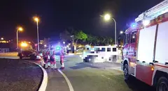 Imagen del veh&iacute;culo siniestrado tras el vuelco en la Rambla Medular