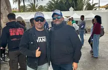 Yon&eacute; Caraballo con su compa&ntilde;ero Marcos Lemes este fin de semana.