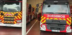 Imagen de archivo de los bomberos en su estaci&oacute;n de Arrecife.